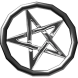 Emo pentagram in mouth
