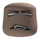 Emo Piercing Grumpy Fanged Face cheeks