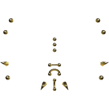 emo piercings v1 (gold)