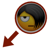 🥀 Emo Red Arrow Pointing Circle Meme 🖤