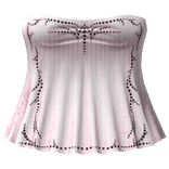 emo rhinestone dress - cute light pink stripes