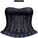 Emo Rhinestone Skeleton Dress in Blue