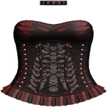 Emo Rhinestone Skeleton Dress in Red