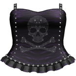 Emo Rhinestone Skull Dress