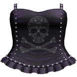 Emo Rhinestone Skull Dress