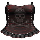 Emo Rhinestone Skull Dress