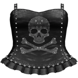 Emo Rhinestone Skull Dress