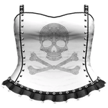 Emo Rhinestone Skull Dress