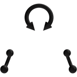 Emo Septum And Snake Bites Black Face Piercings