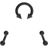 Emo Septum And Snake Bites Silver Face Piercings