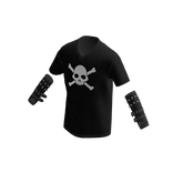 Emo Shirt w Gothic Punk Style Arm Sleeves