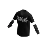 Emo Shirt w Gothic Punk Style Arm Sleeves