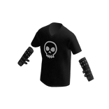 Emo Shirt w Gothic Punk Style Arm Sleeves