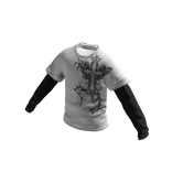 Emo Shirt with Silver Cross Chain