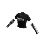 Emo Shirt with Striped Arm Sleeves