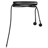 emo strangling earbuds in black