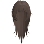 emo vampire messy wispy hair in brown