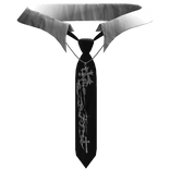 Emo White Collar + Black Sigil Tie