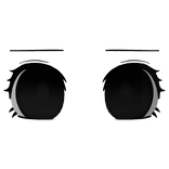 † Emotionless anime eyes black
