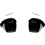 ♡ : emotionless black anime eyes