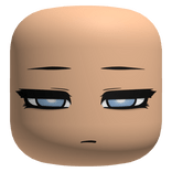 Emotionless Face With Blue Eyes - Light