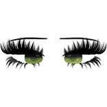 ♡ emotionless lashes (green)