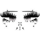 ♡ emotionless lashes w/ piercings (white)