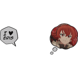 Eris Greyrat Thinking Bubble + I Love Text 