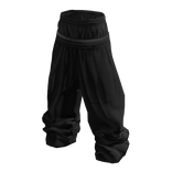 Essential Black Baggy Stacked Oversized Sweatpants