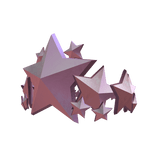 Ethereal Pink Starry Star Crown of the Night