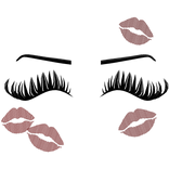 Eyelashes + Lipstick Marks