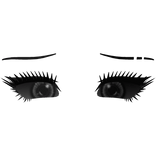 Eyelashes with Eyes + Eyebrows (Black)
