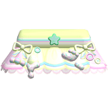 Colorful Kawaii Decora Dinosaur Skirt in Green