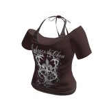 Y2K Grunge Chaos Top (Brown)