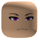 Face Anime Boy Bright Purple Eyes Cute White