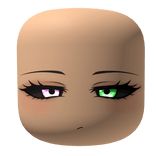 Face Green Pink eyes