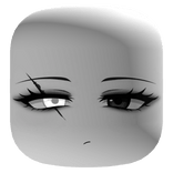 Face with a Black and Glowing White Blind Eye Scar
