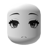 Face with Grey Eyes - White Glowing