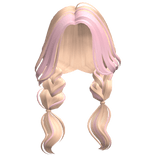 Fairy Princess Preppy Low Braids (Blonde & Pink)