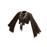 Fall Brown Flowy Lace Top
