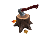 Fall Stump with Axe