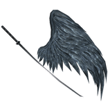 Fallen Ghoul Wing & Katana: Bluesteel Destruction