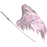 Fallen Ghoul Wings: Pink Sakura Katana Blossoms