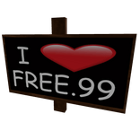 Fan Sign: I ❤️ FREE.99