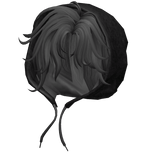 Fancy Black Messy Hair & Hoodie