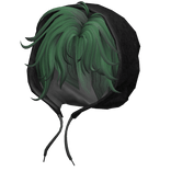 Fancy Green Messy Hair & Hoodie