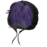 Fancy Purple Messy Hair & Hoodie