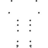 fangs + face dermal + anti eyebrow + more piercing