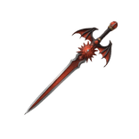 Fantasy demonic red sword