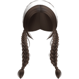 Farmgirl Brown Braids With White Headband